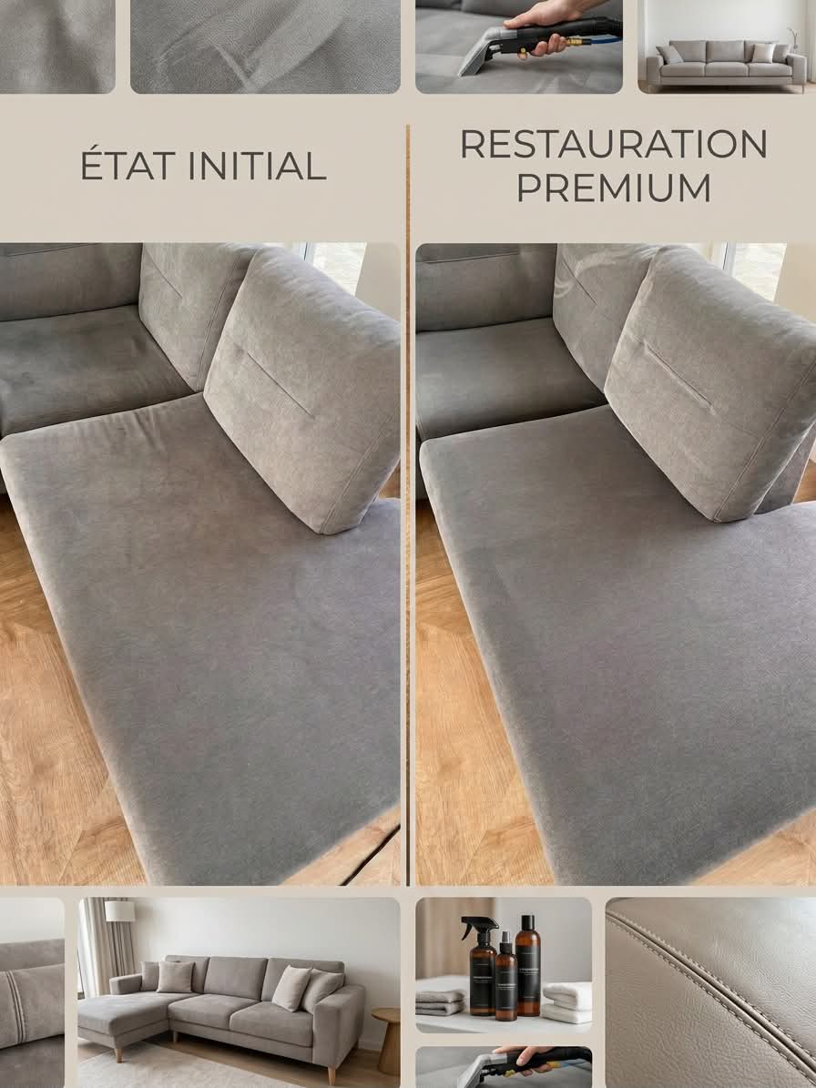 Nettoyage divan pro avant après Liège - Docteur Divan