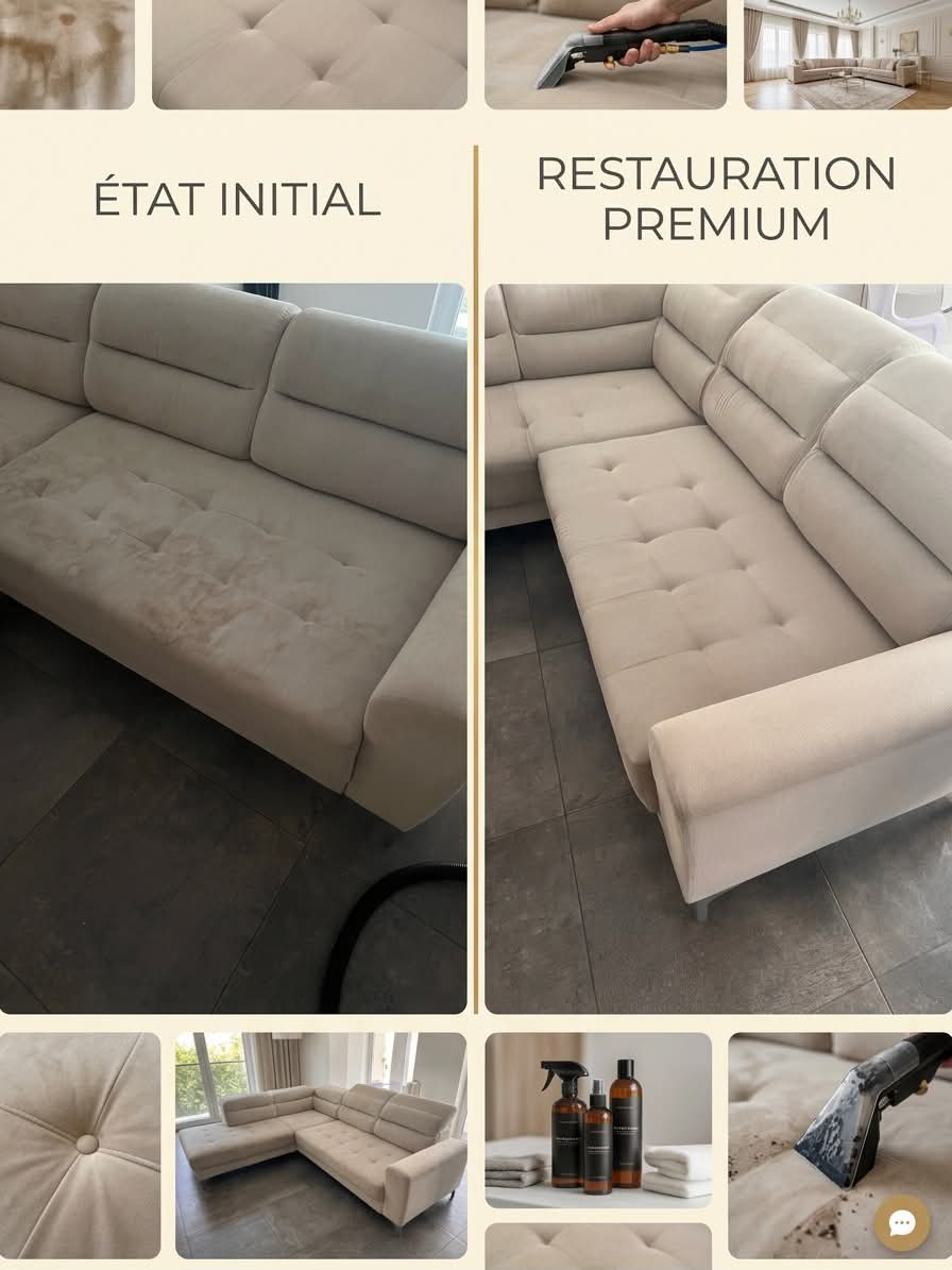 Nettoyage divan pro avant après Liège - Docteur Divan